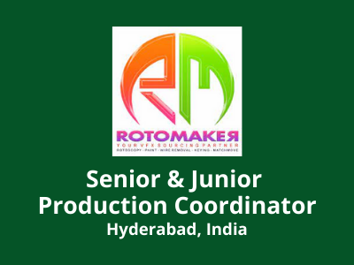 Rotomaker studio hiring Production Coordinators