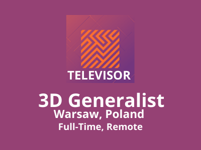 TELEVISOR studio is hiring 3D Generalist