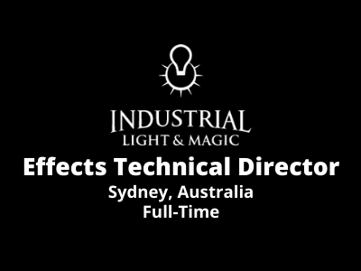 Full-time job for Effects Technical Director 