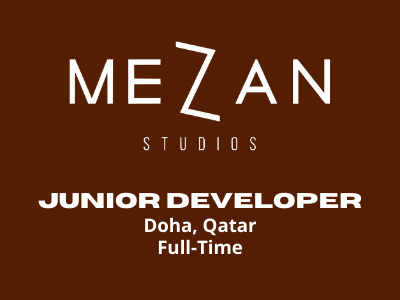 Junior Developer required at Mezan Studios