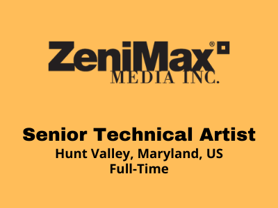 Sr Technical Artist required at ZeniMax Studios