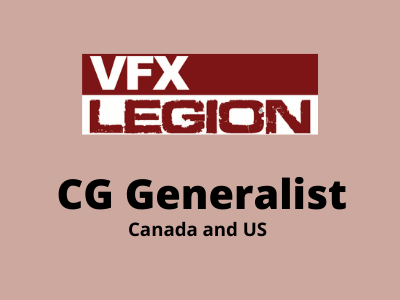 CG Generalist required at VFX Legion Studio