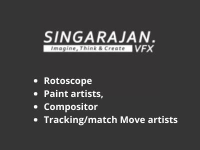 Multiple job openings at Singarajan VFX studio
