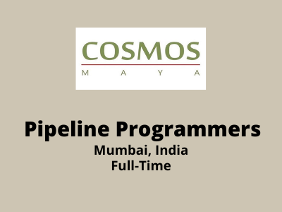 Pipeline Programmers required at Cosmos Maya Digital