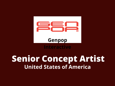 Sr Concept Artist required at Genpop Interactive