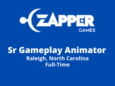 Sr Gameplay Animator required at Zapper Games