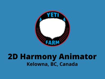 2D Harmony Animator required at Yeti Farm Creative