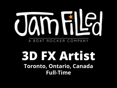 3D FX Artist required at Jam Filled Studio