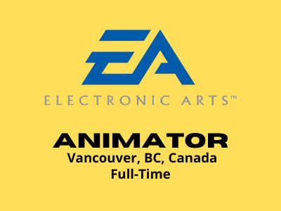 Animators required at Electronic Arts Inc.