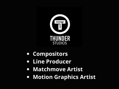 Full-time job openings for Animators at Thunder Studios