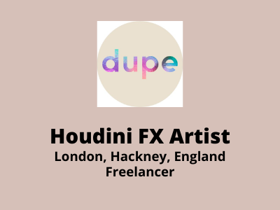 Houdini FX Artist required at DupeVFX Studio