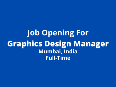 Job opening for Graphics Design- Manager