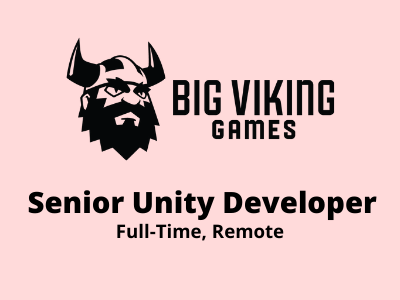 Sr Unity Developer required at Big Viking Games