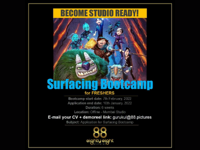 Surfacing Bootcamp at 88 Pictures studio