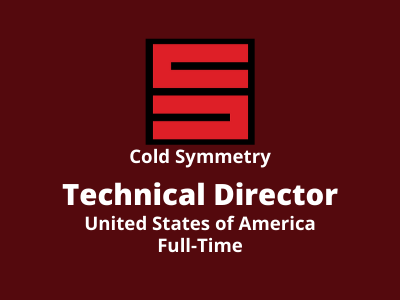 Technical Director required at Cold Symmetry Studio