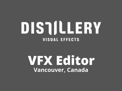 VFX Editor required at Distillery VFX Studio