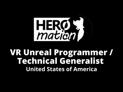 VR Unreal Programmer required at HEROmation