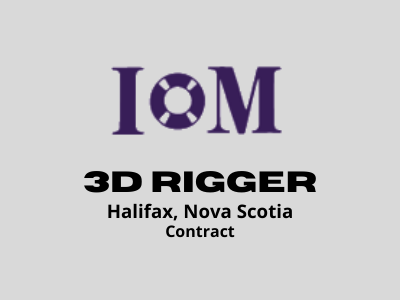 Contract job for 3D Rigger at IOM Media
