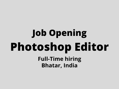 Full-time job opening for Photoshop Editor