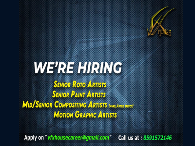 Multiple job openings at VFX House