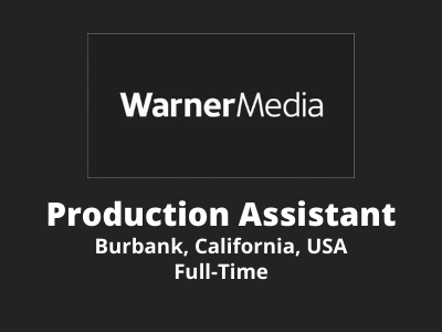 Production Assistant required at WarnerMedia