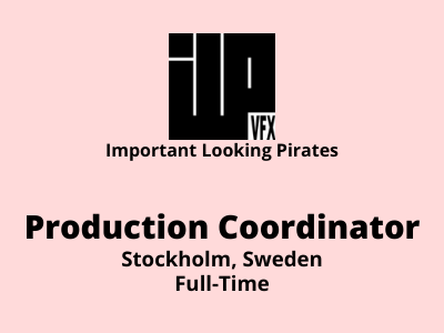 Production Coordinator required at ILP VFX studio