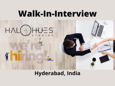 Walk in interview for VFX Artists at HaloHues Studios