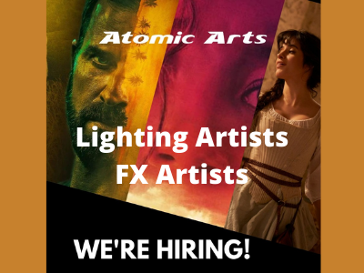 Atomic Arts is hiring Lighting and FX Artists