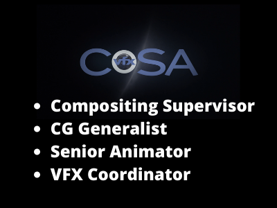 COSA VFX is hiring for multiple job openings
