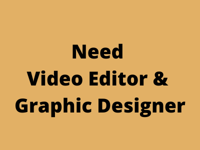 Job opening for Video Editor & Graphic Designer - Photoshop