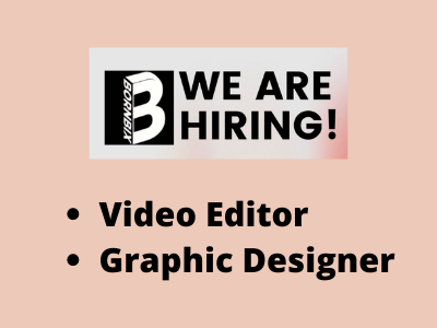 Job opening for Video Editor & Graphic Designer