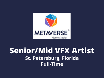 Metaverse Game Studios is hiring VFX Artist