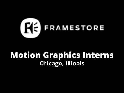 Motion Graphics interns required at Framestore