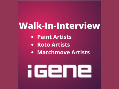 Walkininterview at iGene Studios Roto, Paint, Matchmove