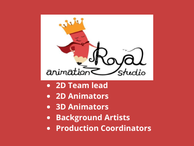 2D/3D job openings at Royal Animation Studio