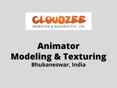 CLOUDZEE Animation hiring Junior Animators - Full-time job