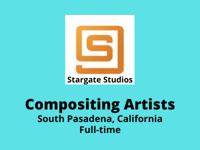 Compositing Artists required at Stargate Studios
