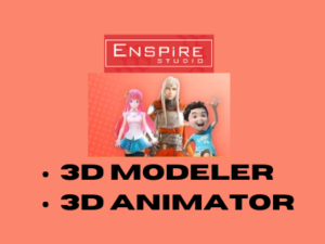 Enspire Studio hiring 3D Modeler & 3D Animator - Full-time job