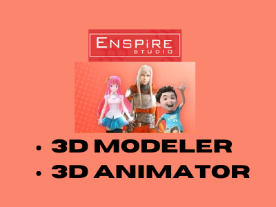 Enspire Studio hiring 3D Modeler & 3D Animator