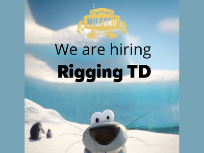Full-time Rigging TD required at Milford Studio