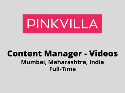 Full-time job for Content Manager at Pinkvilla
