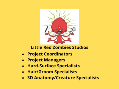 Little Red Zombies Studios multiple job openings