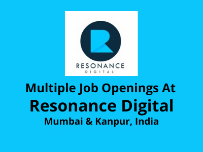 Resonance Digital hiring for multiple job openings