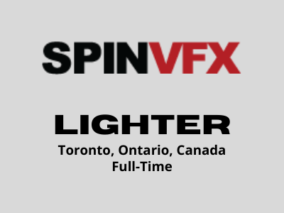 SPIN VFX Studio is hiring full-time Lighter