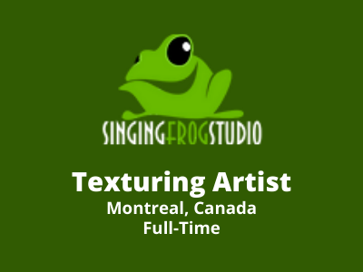 Texturing Artist requierd at Singing Frog Studio