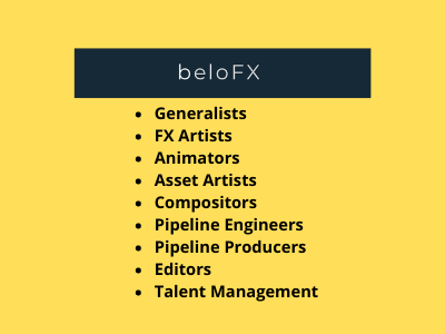 Multiple full-time job openings at beloFX Studio