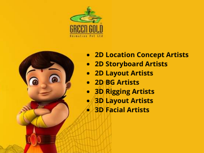 Multiple jobs for 2D/3D Artists at GreenGold Animation - Hyderabad Multiple jobs for 2D/3D Artists at GreenGold Animation - Hyderabad