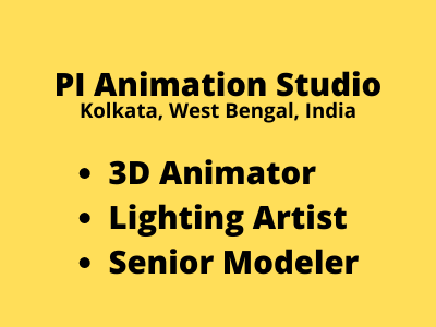 PI Animation Studio hiring for 3D job openings - Lighting, Modeling PI Animation Studio hiring for 3D job openings - Lighting, Modeling