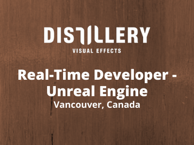 Real-Time Developer required at Distillery VFX