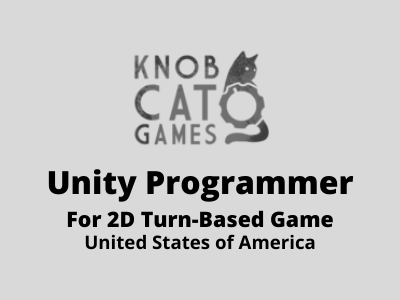 Unity Programmer required at Knob Cat Games Studio - 2D Game